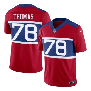 Men Red #78 Stitch Giants Andrew Thomas Jerseys 247758-220