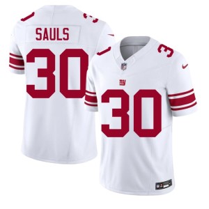 Mens Ben Sauls NIL White #30 NYG Jersey 666344-997