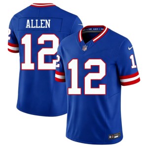Men Brandon Allen Throwback #12 Embroidery New York Football Giants Royal Jerseys 261575-817