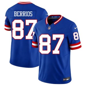 Men's Royal Embroidery #87 G-Men Braxton Berrios Throwback Jerseys 884886-308