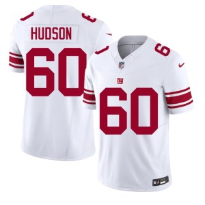 Men Bryan Hudson Official #60 White NYG Jersey 537818-574
