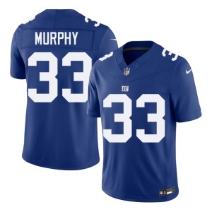 Men's Royal Embroidery New York Giants #33 Caleb Murphy Jerseys 375619-567