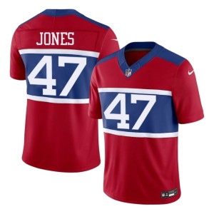 Men NIL #47 Red Cam Jones G-Men Jersey 377346-466