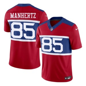 Men #85 Red NY Chris Manhertz Official Jersey 651992-174