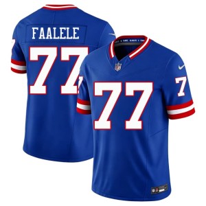 Men's Daniel Faalele Big Blue Embroidery #77 Throwback Royal Jerseys 824608-782