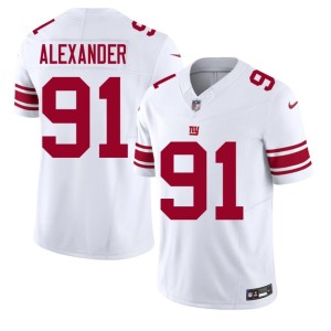 Men White Darius Alexander G-Men NFL #91 Jerseys 130902-588