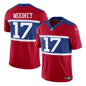 Men's Darnell Mooney #17 Red Limited G-Men Jerseys 365712-861