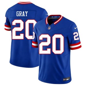 Men's #20 Eric Gray Throwback Big Blue Royal Replica Jersey 176220-231