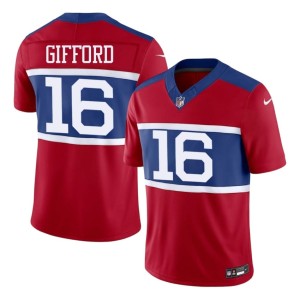 Men Big Blue Frank Gifford #16 Embroidery Red Jersey 286928-658
