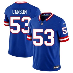 Mens Game Throwback Royal #53 Big Blue Harry Carson Jersey 982528-358