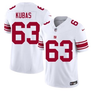 Mens White Jake Kubas G-Men NFL #63 Jerseys 851705-637