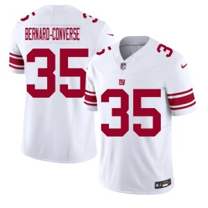 Mens Embroidery Jarrick Bernard-Converse NYG White #35 Jerseys 484126-847