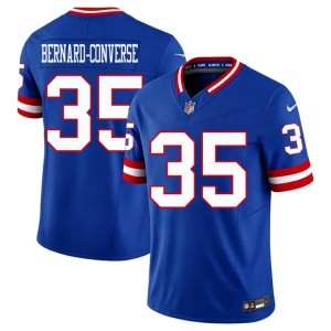 Men's Stitched Royal Jarrick Bernard-Converse G-Men Throwback #35 Jerseys 811740-813