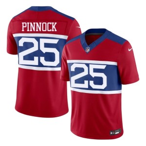 Men's Stitch New York Giants #25 Red Jason Pinnock Jersey 240947-825