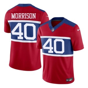 Men Big Blue #40 Joe Morrison NIL Red Jerseys 188384-582