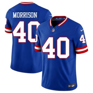 Men #40 Royal Official Joe Morrison New York Giants Throwback Jerseys 707389-435