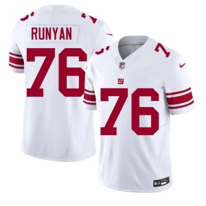 Men Official Giants #76 White Jon Runyan Jersey 855906-691