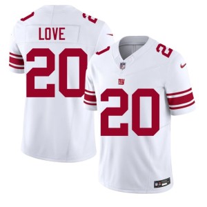 Mens #20 New York Giants Julian Love Stitched White Jerseys 279687-788
