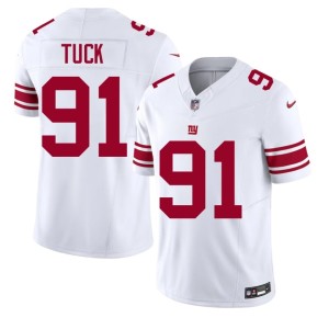 Men's Justin Tuck Jints Official #91 White Jersey 600967-166