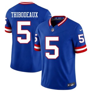 Men's Kayvon Thibodeaux #5 NFL Throwback Royal New York Giants Jerseys 715203-131