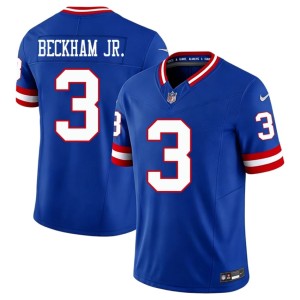 Mens #3 NYG Odell Beckham Jr. Throwback Royal Stitched Jerseys 728900-926