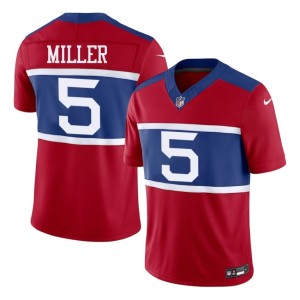 Mens New York Giants #5 Red Limited Ryan Miller Jerseys 211992-513