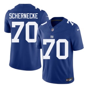 Mens #70 Official Ryan Schernecke Royal NY Giants Jerseys 376552-965