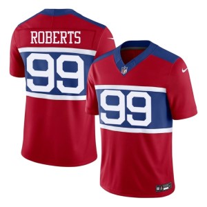Men's NY Giants #99 Red Limited Sam Roberts Jerseys 138658-862