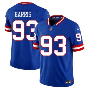 Mens Royal Player NY Giants Throwback #93 Shelby Harris Jersey 385748-530