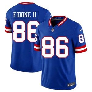 Men Player Royal #86 Throwback Thomas Fidone II Giants Jerseys 171944-716
