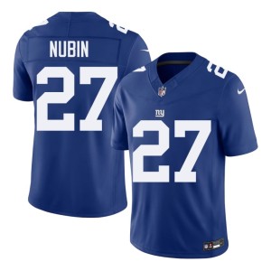 Men Royal #27 NY Giants Tyler Nubin Official Jersey 486981-249