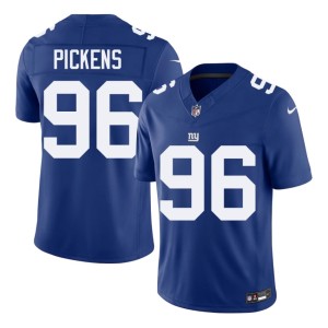 Men's Zacch Pickens Replica NYG #96 Royal Jerseys 479476-563