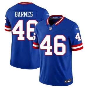 Men's Zaire Barnes Embroidery #46 Royal Throwback G-Men Jerseys 140925-887