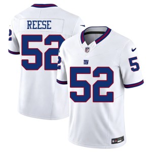 Mens White Arvell Reese Throwback #52 Replica Giants Jerseys 900334-284
