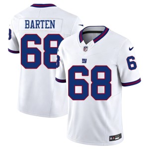 Mens Giants Throwback White Stitch #68 Ben Barten Jerseys 659144-695