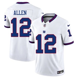 Mens Stitch #12 White Brandon Allen NYG Throwback Jersey 133281-279