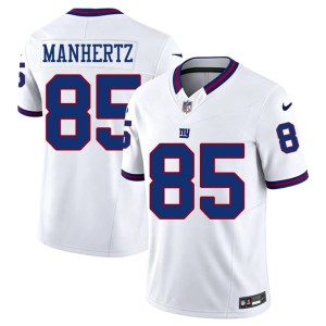 Mens White #85 Stitched New York Giants Throwback Chris Manhertz Jerseys 438539-928
