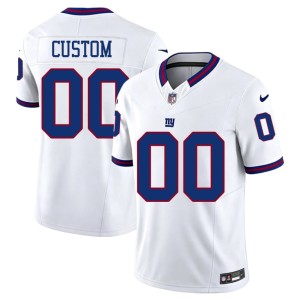 Mens Embroidery #00 G-Men Custom Throwback White Jersey 791844-395