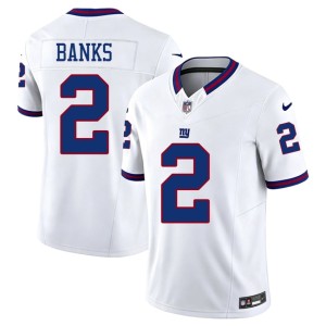 Mens Deonte Banks Throwback G-Men White Limited #2 Jersey 461036-378