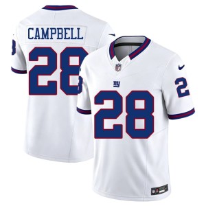 Men White Throwback Elijah Campbell 2026 #28 NY Jerseys 791060-486