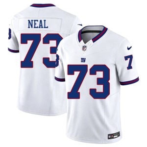 Men's New York Football Giants Game Evan Neal Throwback White #73 Jerseys 973311-235