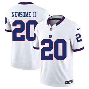 Mens #20 Throwback Greg Newsome II G-Men White 2026 Jersey 920130-334