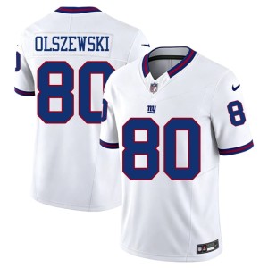 Mens Game #80 White New York Gunner Olszewski Throwback Jerseys 833713-913