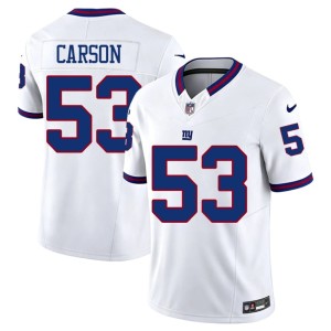 Mens White NFL #53 Throwback Harry Carson NY Jersey 597697-948