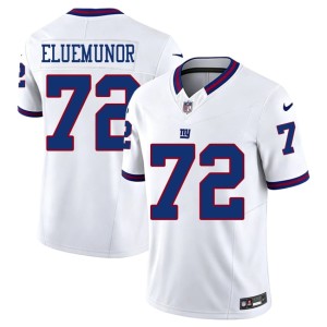 Mens #72 Throwback Jermaine Eluemunor NY Giants Replica White Jersey 878283-447