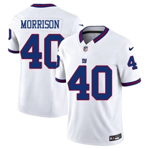 Men Limited Throwback G-Men #40 White Joe Morrison Jerseys 141802-284
