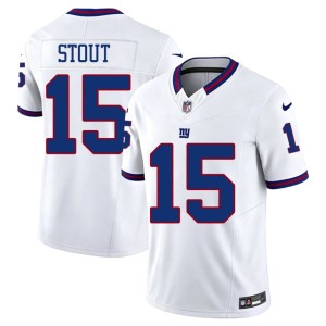 Men Jints Throwback #15 Jordan Stout White Stitched Jerseys 414241-862
