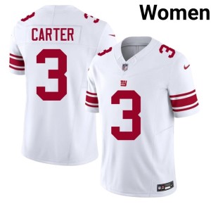 Womens #3 White NY Abdul Carter NFL Jerseys 640696-584