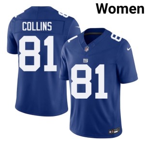 Women's Giants Stitched #81 Royal Beaux Collins Jerseys 624586-837