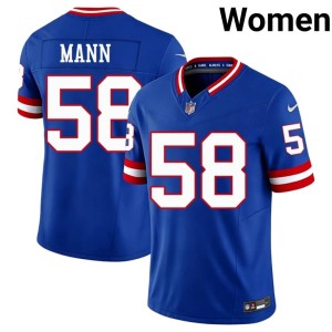 Women's Throwback Player Royal Giants Ben Mann #58 Jerseys 176955-779